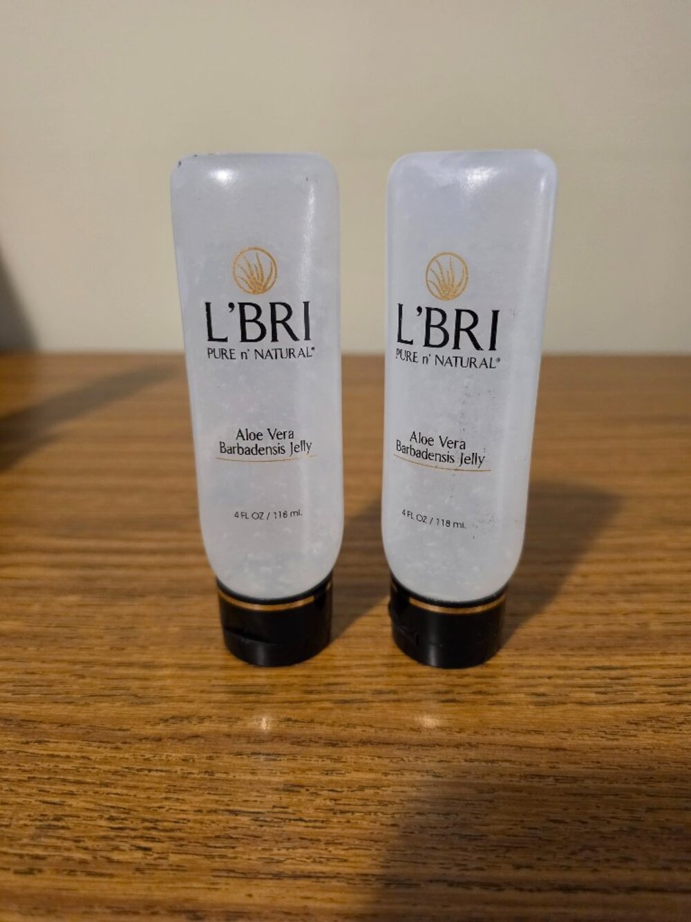 LBRI Pure n Natural Aloe Vera Barbadensis Jelly Lot of 2 Bottles 4 fl oz #1207